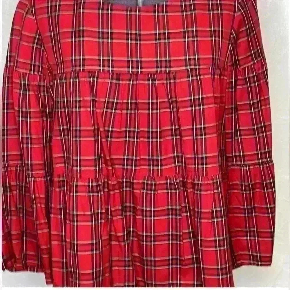 Madewell Plaid Tiered Top - Picture 8 of 11